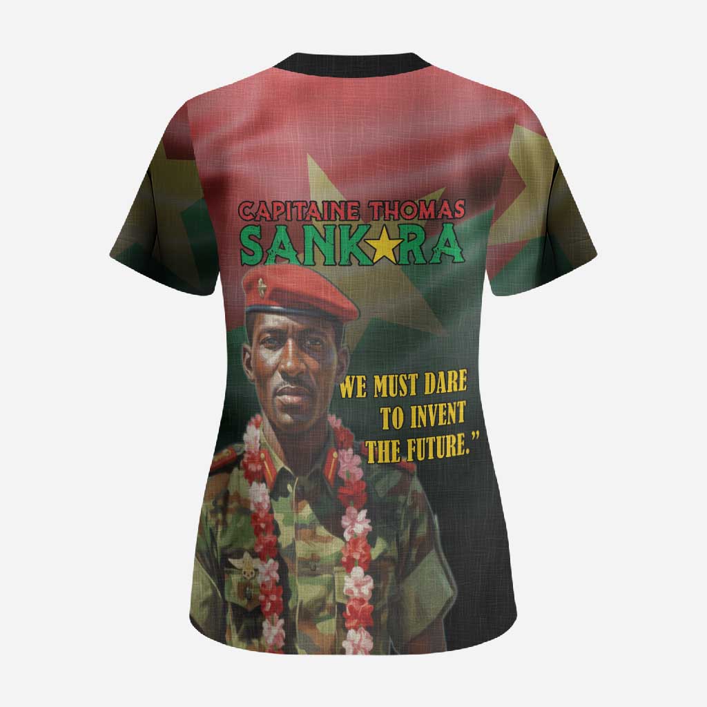 Capitaine Thomas Sankara Scrub Top We Must Dare To Invent The Future