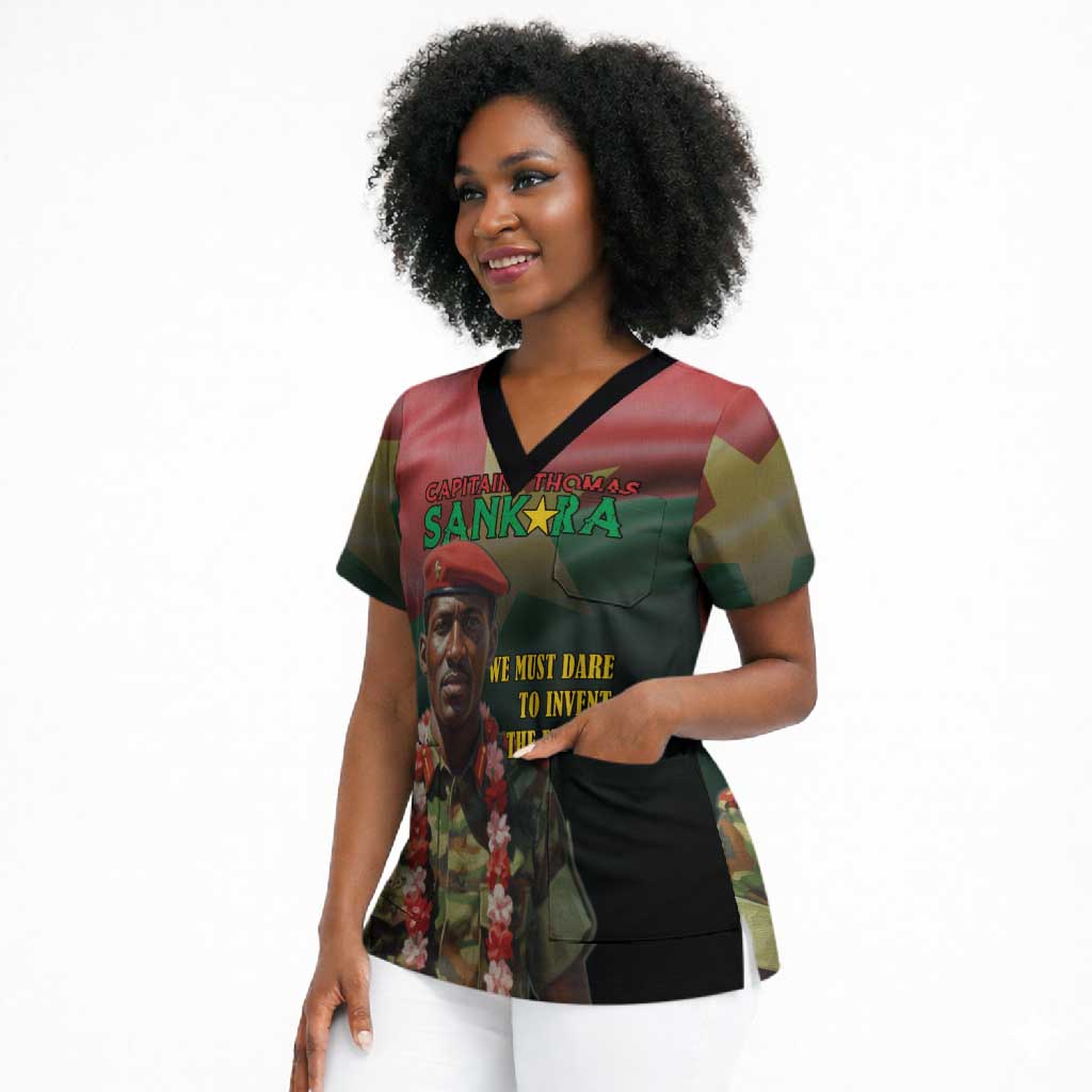 Capitaine Thomas Sankara Scrub Top We Must Dare To Invent The Future