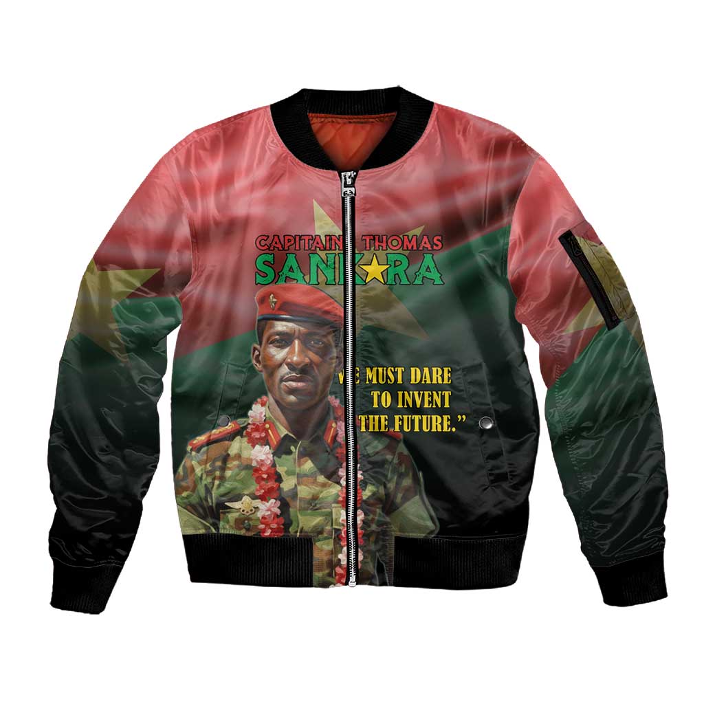 Capitaine Thomas Sankara Sleeve Zip Bomber Jacket We Must Dare To Invent The Future