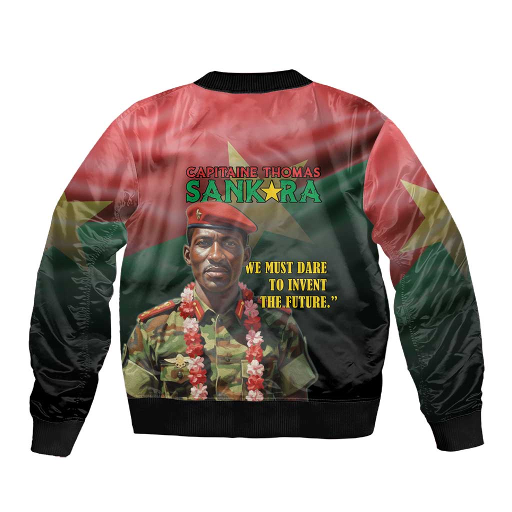 Capitaine Thomas Sankara Sleeve Zip Bomber Jacket We Must Dare To Invent The Future