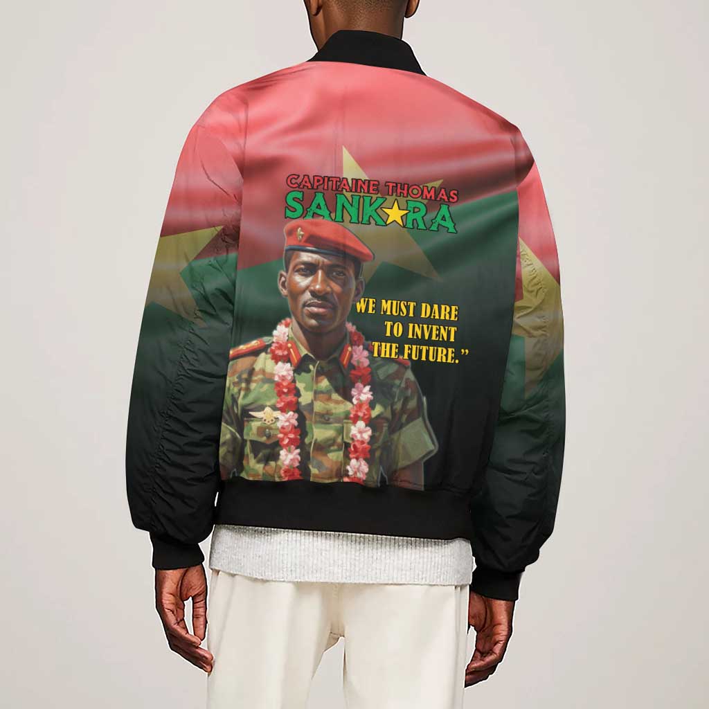 Capitaine Thomas Sankara Sleeve Zip Bomber Jacket We Must Dare To Invent The Future