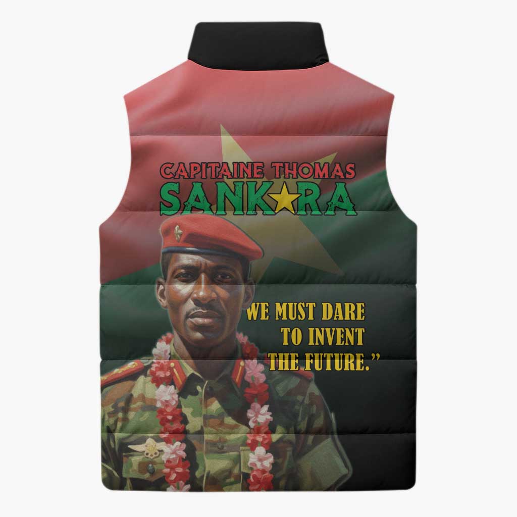 Capitaine Thomas Sankara Sleeveless Puffer Jacket We Must Dare To Invent The Future