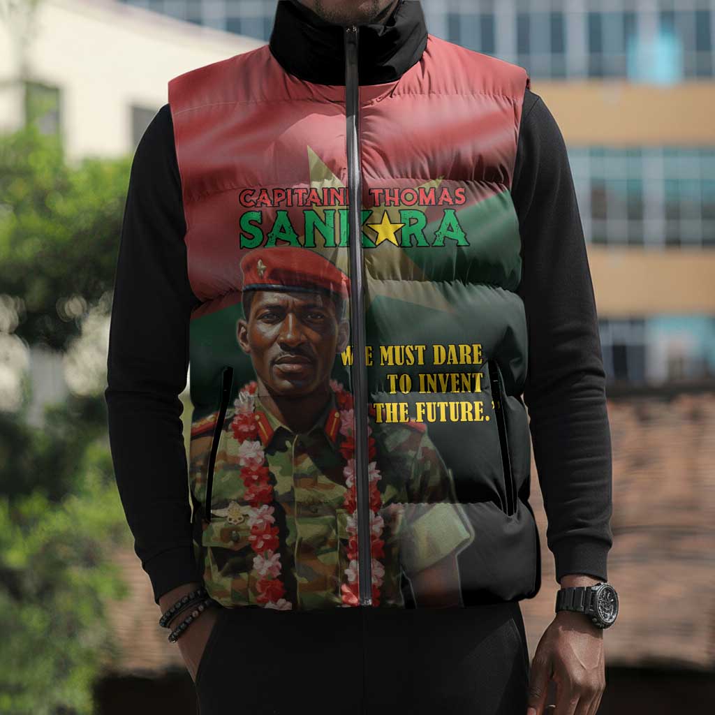 Capitaine Thomas Sankara Sleeveless Puffer Jacket We Must Dare To Invent The Future