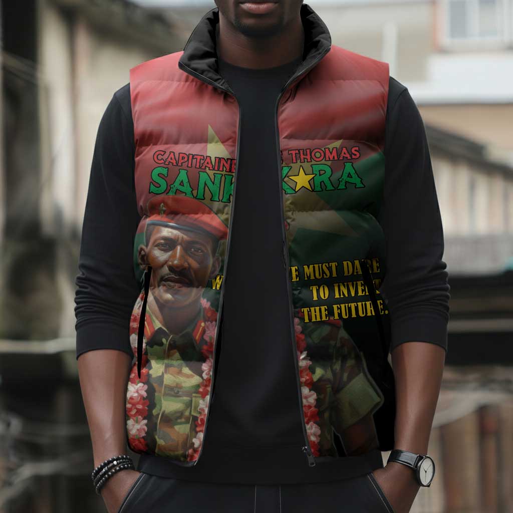 Capitaine Thomas Sankara Sleeveless Puffer Jacket We Must Dare To Invent The Future