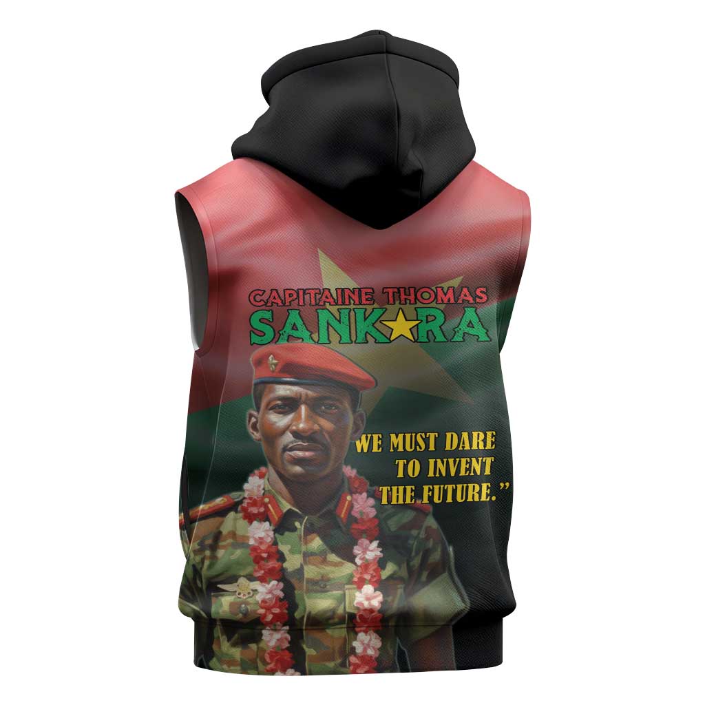 Capitaine Thomas Sankara Sleeveless Zip Hoodie We Must Dare To Invent The Future
