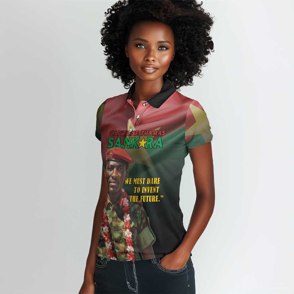 Capitaine Thomas Sankara Women Polo Shirt We Must Dare To Invent The Future