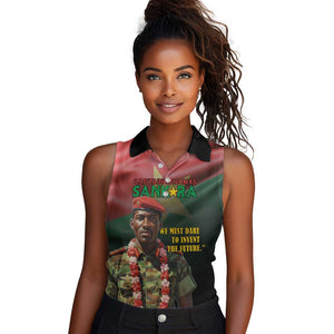 Capitaine Thomas Sankara Women Sleeveless Polo Shirt We Must Dare To Invent The Future