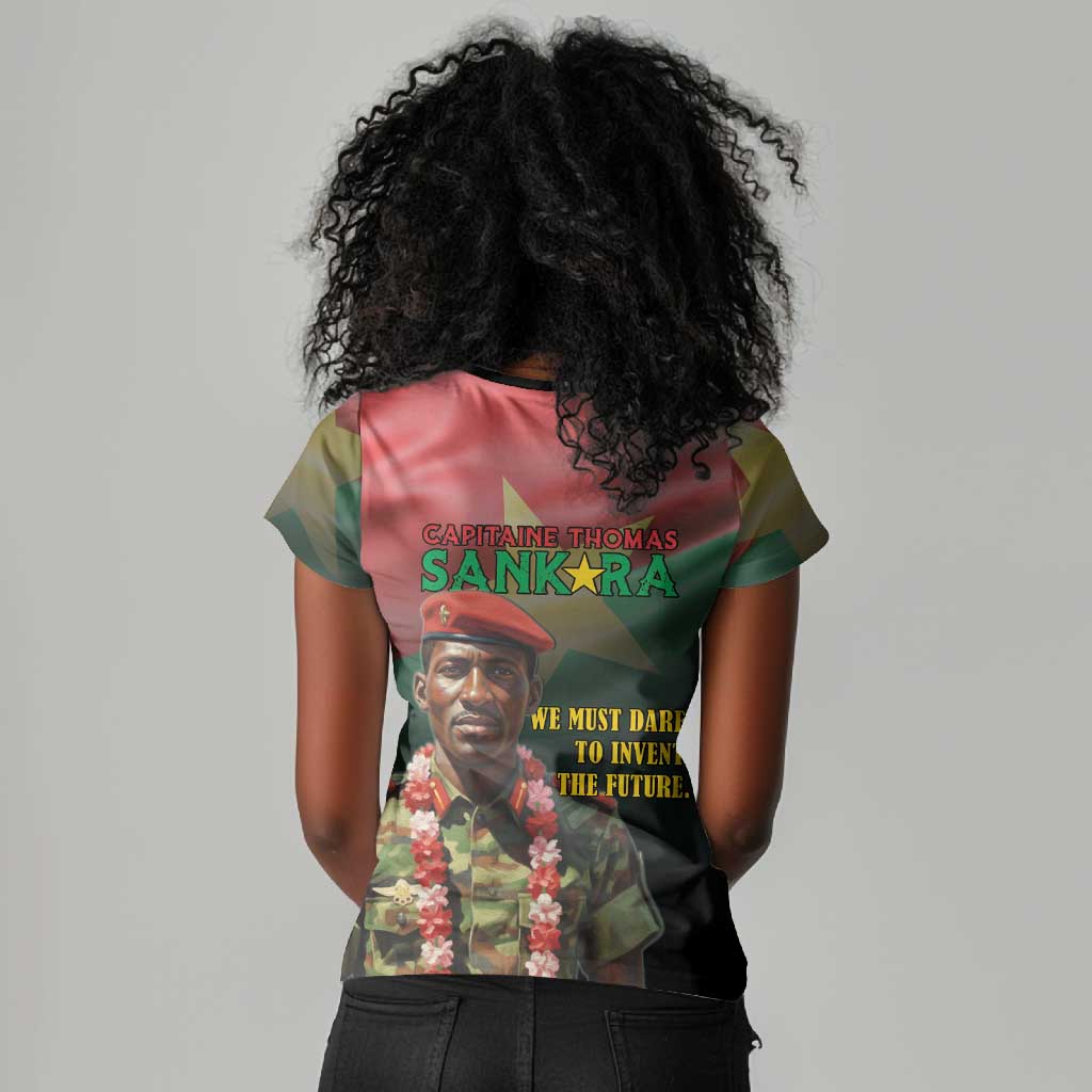 Capitaine Thomas Sankara Women V-Neck T-Shirt We Must Dare To Invent The Future