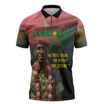 Capitaine Thomas Sankara Zipper Polo Shirt We Must Dare To Invent The Future