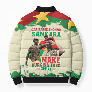 Thomas Sankara Bomber Puffer Jacket Make Burkina Faso Great