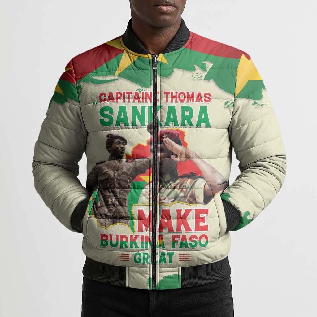 Thomas Sankara Bomber Puffer Jacket Make Burkina Faso Great