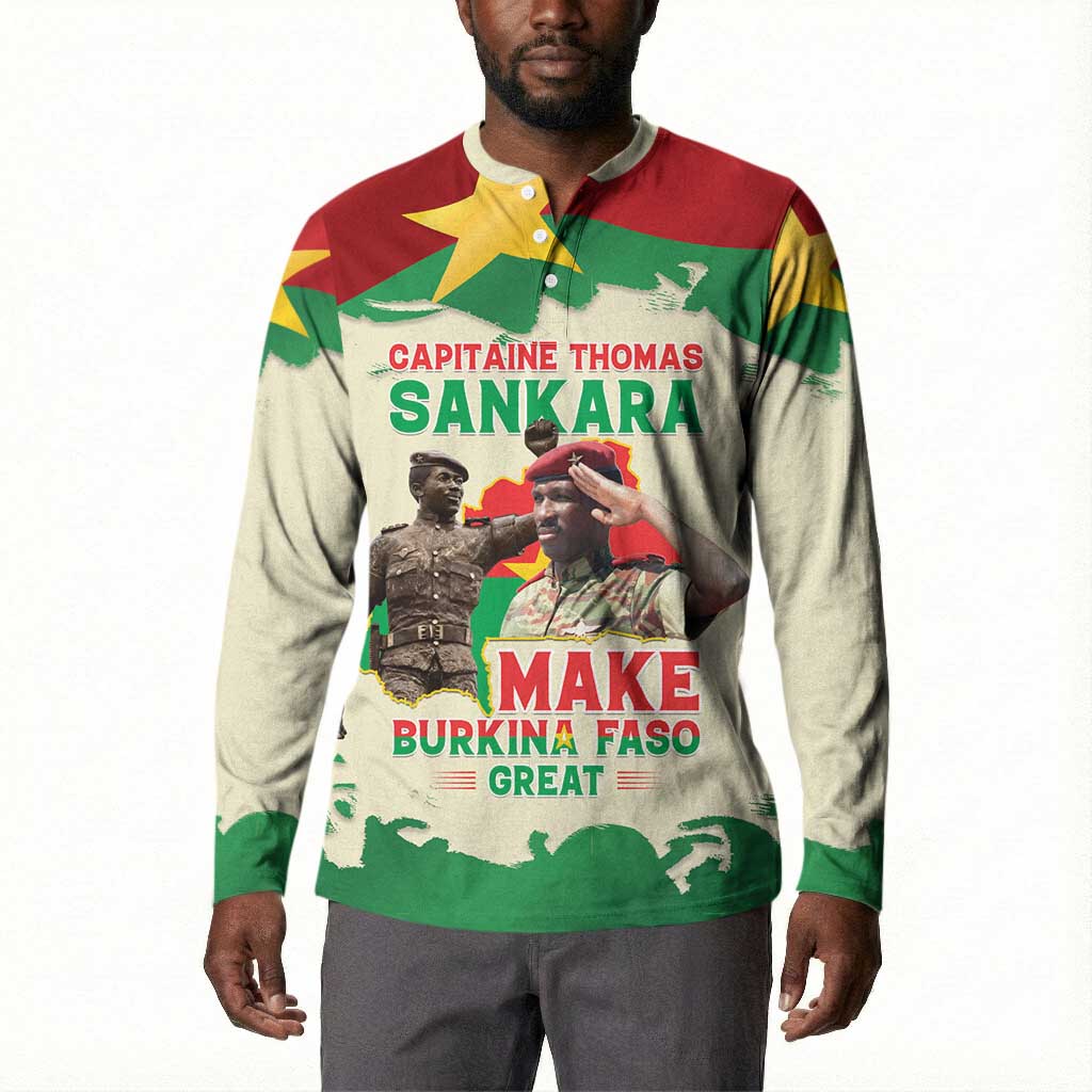 Thomas Sankara Button Sweatshirt Make Burkina Faso Great