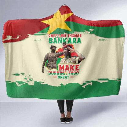 Thomas Sankara Hooded Blanket Make Burkina Faso Great
