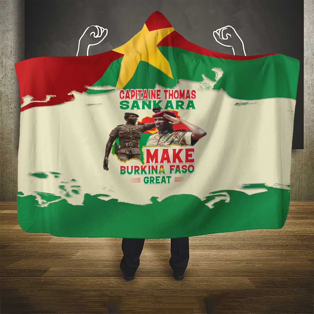 Thomas Sankara Hooded Blanket Make Burkina Faso Great