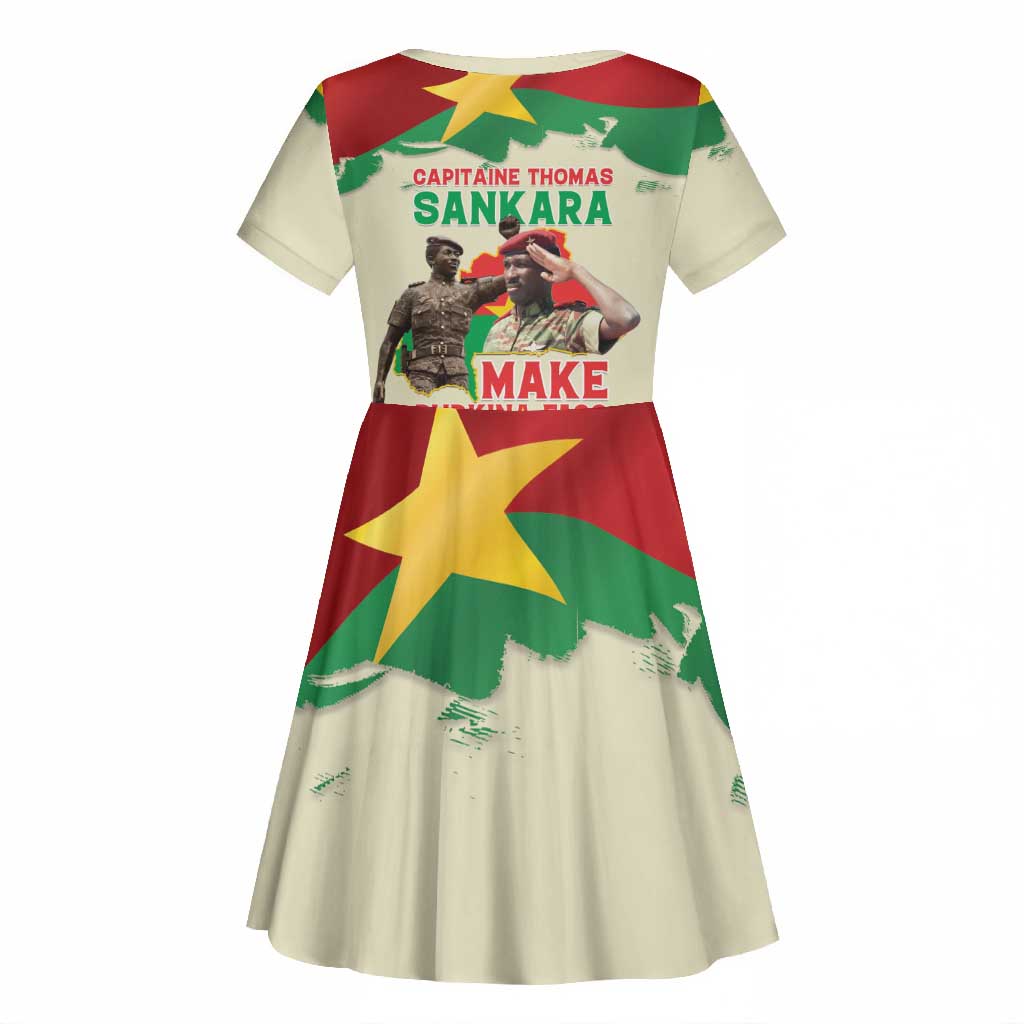 Thomas Sankara Kid Short Sleeve Dress Make Burkina Faso Great