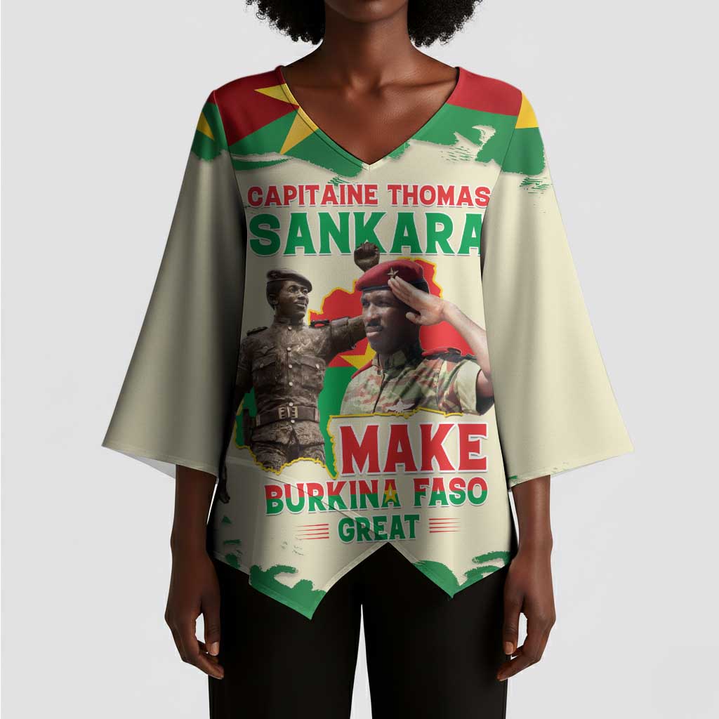 Thomas Sankara Kimono Sleeve Blouse Make Burkina Faso Great