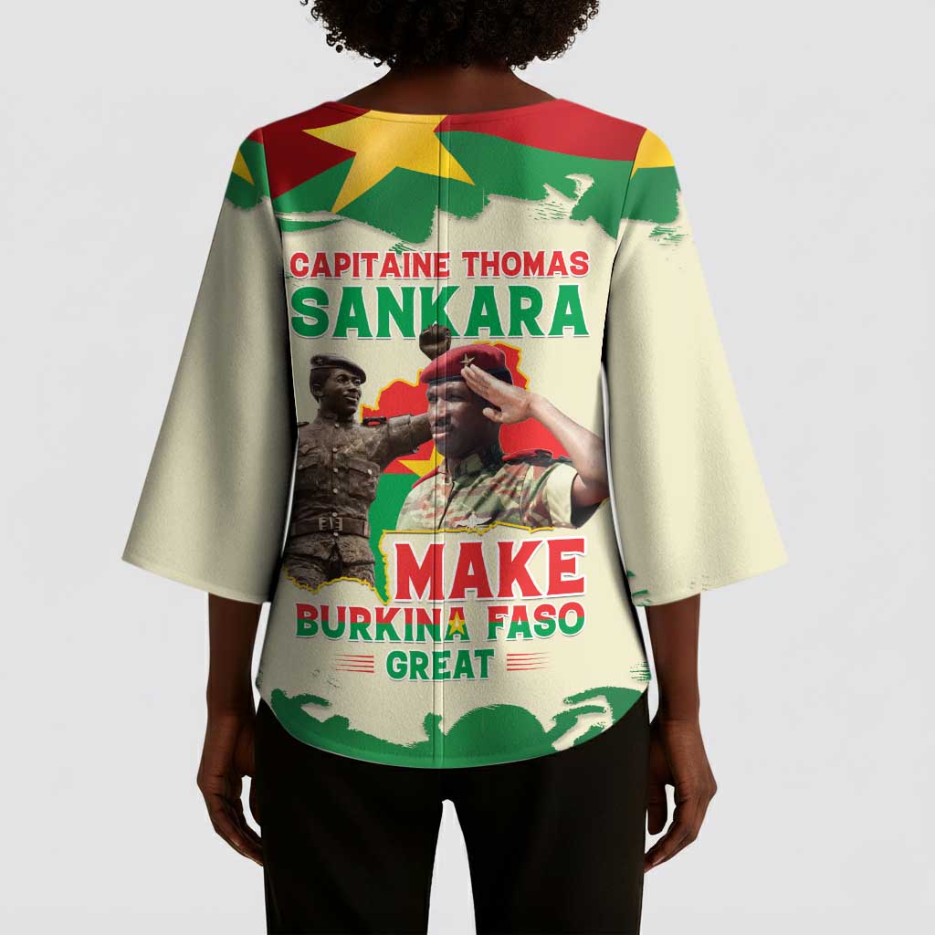 Thomas Sankara Kimono Sleeve Blouse Make Burkina Faso Great