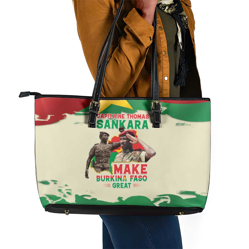 Thomas Sankara Leather Tote Bag Make Burkina Faso Great