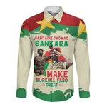 Thomas Sankara Long Sleeve Button Shirt Make Burkina Faso Great
