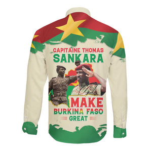 Thomas Sankara Long Sleeve Button Shirt Make Burkina Faso Great