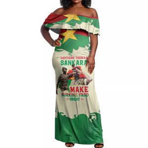 Thomas Sankara Off Shoulder Maxi Dress Make Burkina Faso Great