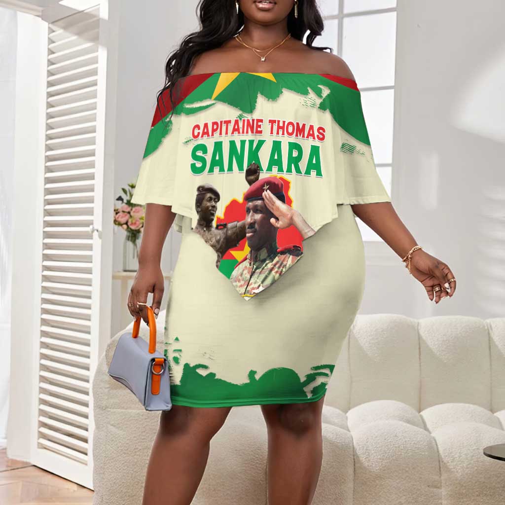 Thomas Sankara Off Shoulder Short Dress Make Burkina Faso Great