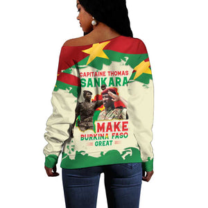 Thomas Sankara Off Shoulder Sweater Make Burkina Faso Great