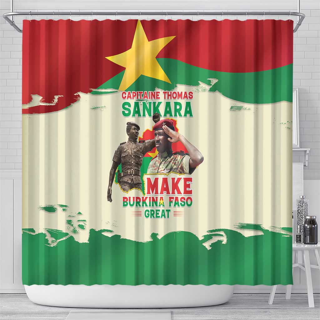 Thomas Sankara Shower Curtain Make Burkina Faso Great