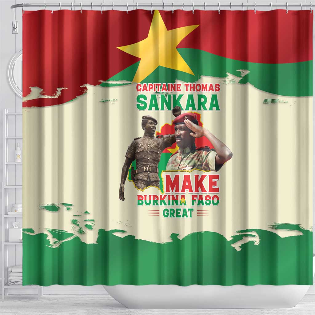 Thomas Sankara Shower Curtain Make Burkina Faso Great