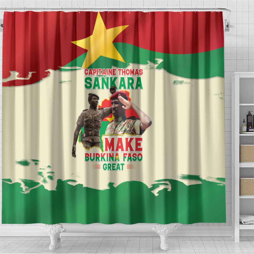 Thomas Sankara Shower Curtain Make Burkina Faso Great