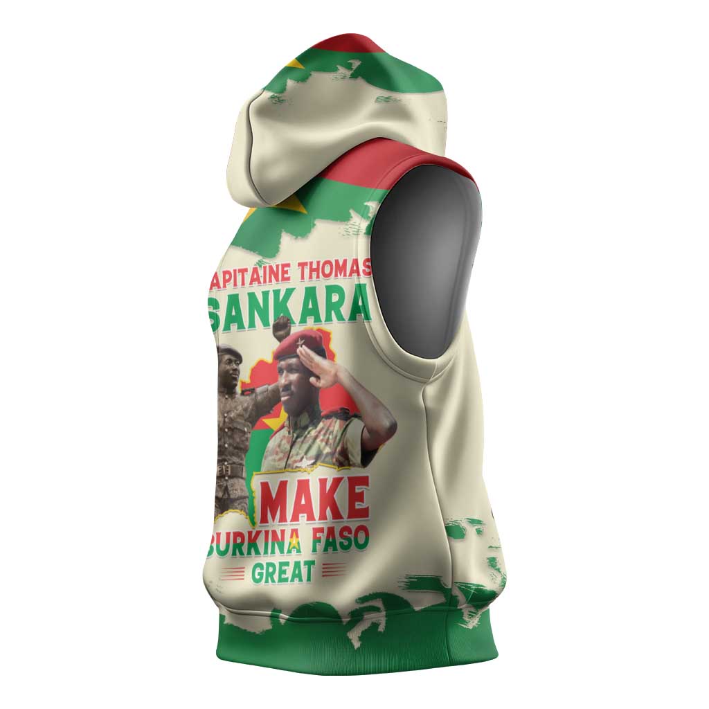 Thomas Sankara Sleeveless Hoodie Make Burkina Faso Great