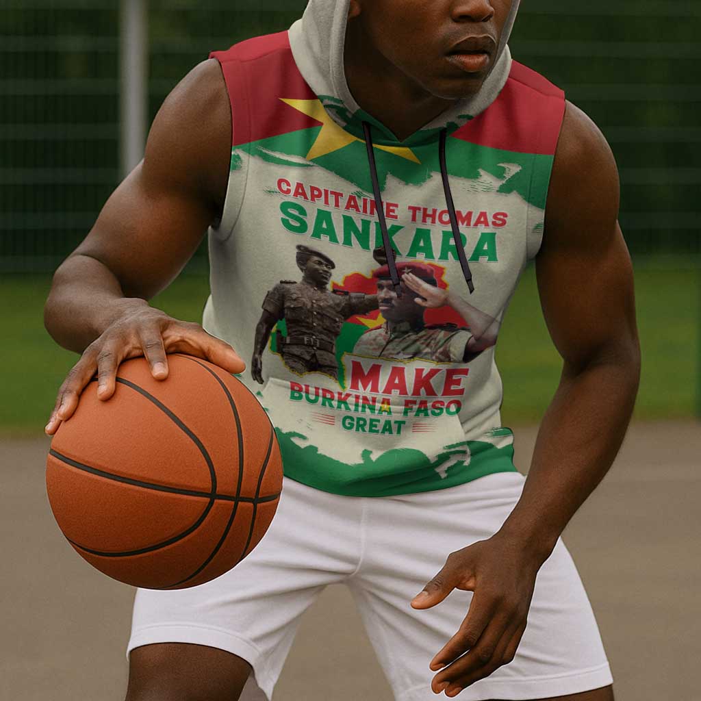 Thomas Sankara Sleeveless Hoodie Make Burkina Faso Great