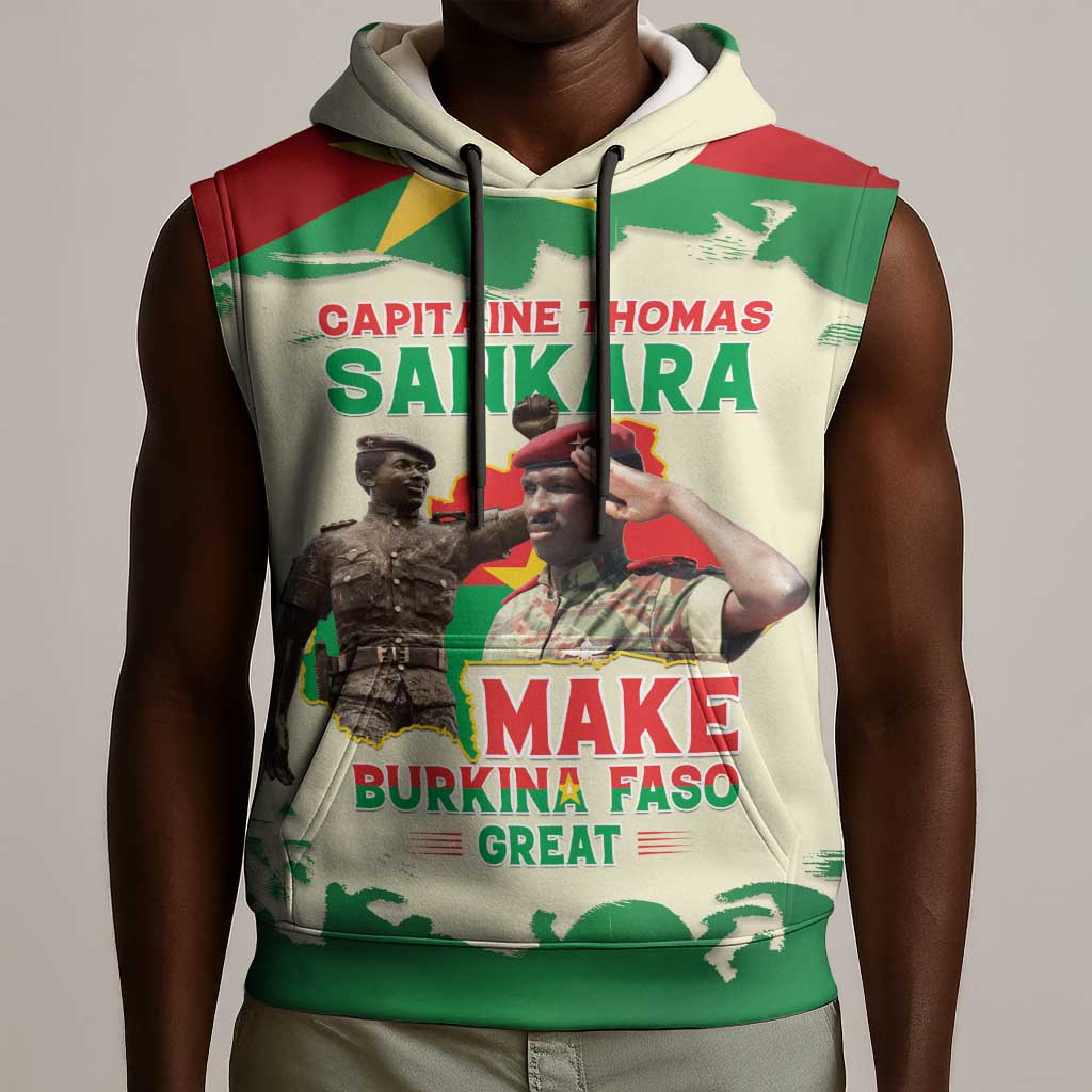 Thomas Sankara Sleeveless Hoodie Make Burkina Faso Great