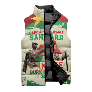 Thomas Sankara Sleeveless Puffer Jacket Make Burkina Faso Great