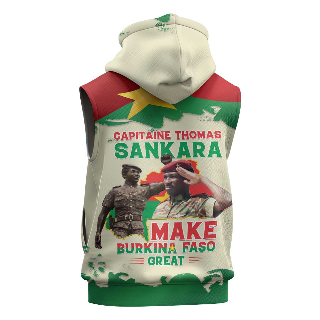 Thomas Sankara Sleeveless Zip Hoodie Make Burkina Faso Great