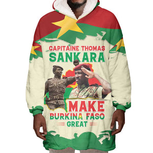 Thomas Sankara Wearable Blanket Hoodie Make Burkina Faso Great