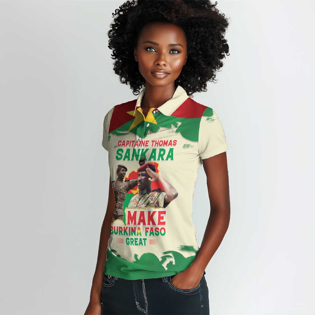 Thomas Sankara Women Polo Shirt Make Burkina Faso Great