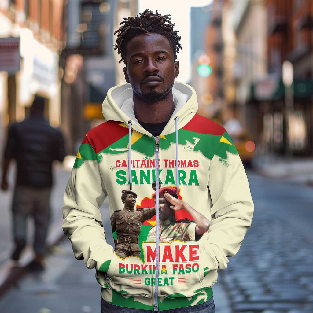 Thomas Sankara Zip Hoodie Make Burkina Faso Great