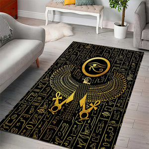 Ancient Egyptian Area Rug Horus Falcon God