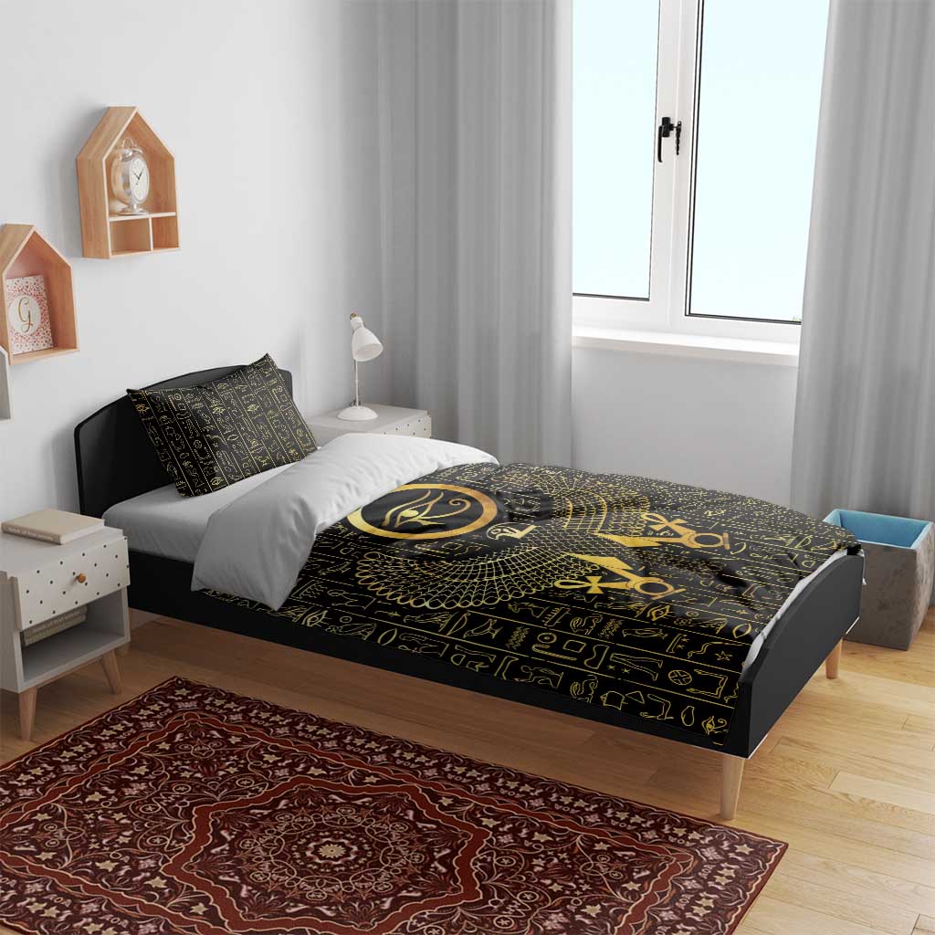 Ancient Egyptian Bedding Set Horus Falcon God