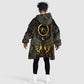 Ancient Egyptian Kid Wearable Blanket Hoodie Horus Falcon God