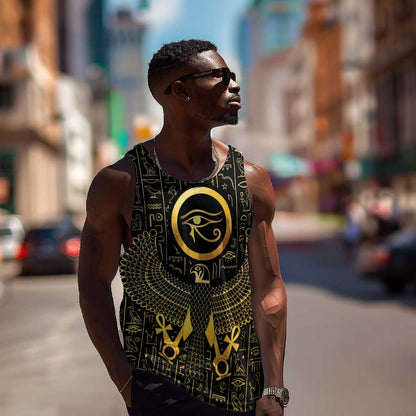 Ancient Egyptian Men Tank Top Horus Falcon God