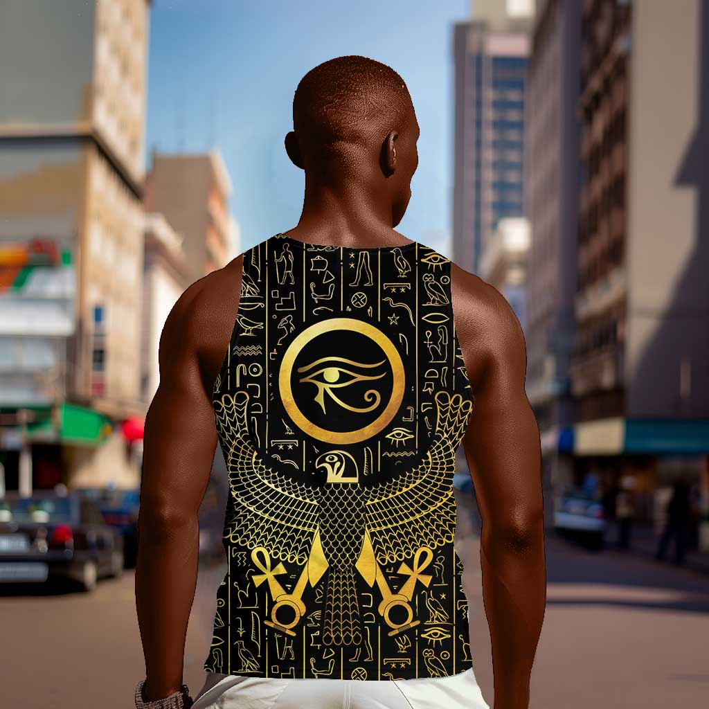Ancient Egyptian Men Tank Top Horus Falcon God