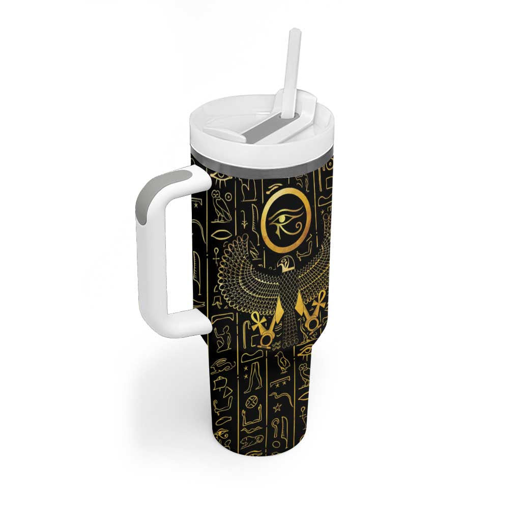 Ancient Egyptian Tumbler With Handle Horus Falcon God