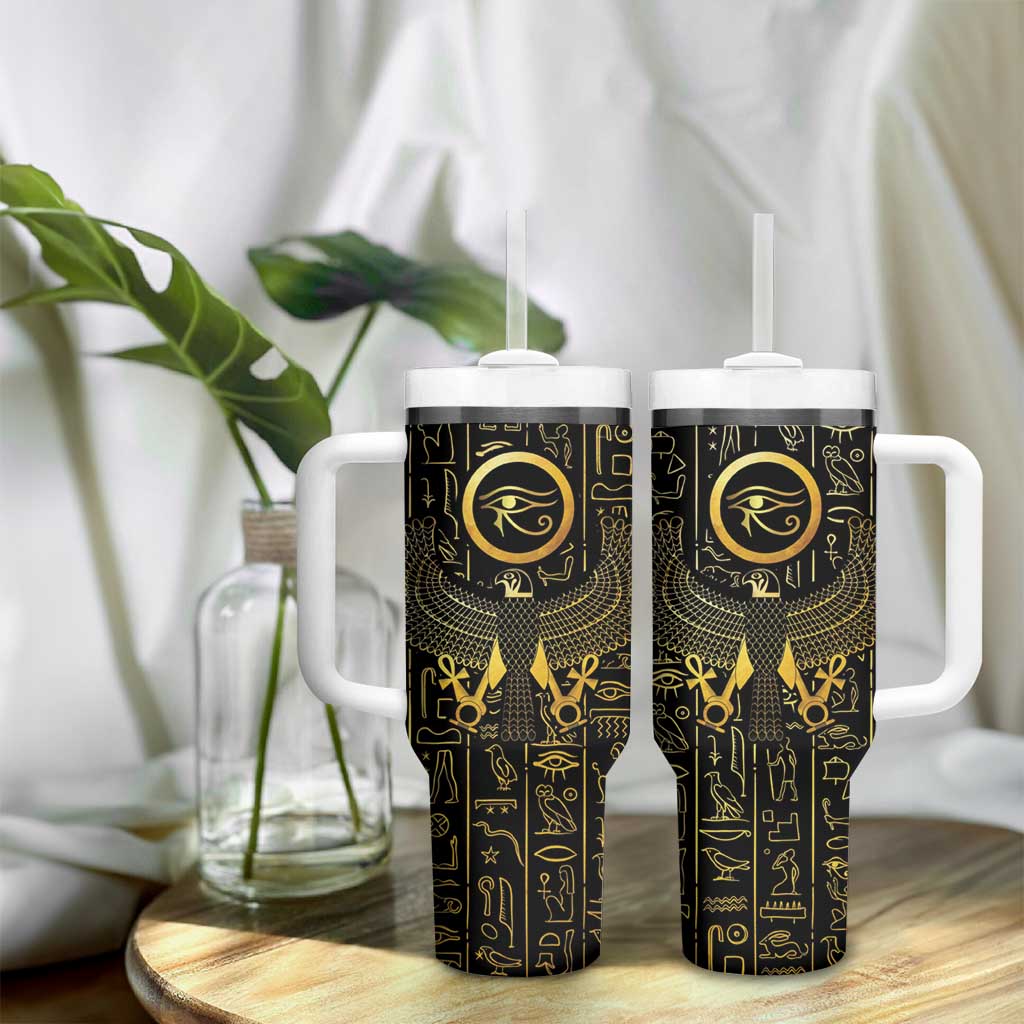 Ancient Egyptian Tumbler With Handle Horus Falcon God