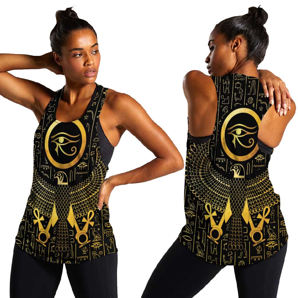 Ancient Egyptian Women Racerback Tank Horus Falcon God