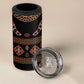 Cameroon Traditional Toghu Pattern 4 in 1 Can Cooler Tumbler