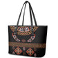 Cameroon Traditional Toghu Pattern Leather Tote Bag