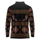 Cameroon Traditional Toghu Pattern Long Sleeve Polo Shirt