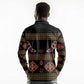 Cameroon Traditional Toghu Pattern Long Sleeve Polo Shirt